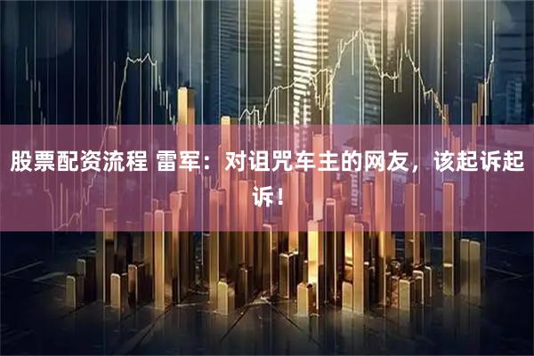 股票配资流程 雷军：对诅咒车主的网友，该起诉起诉！